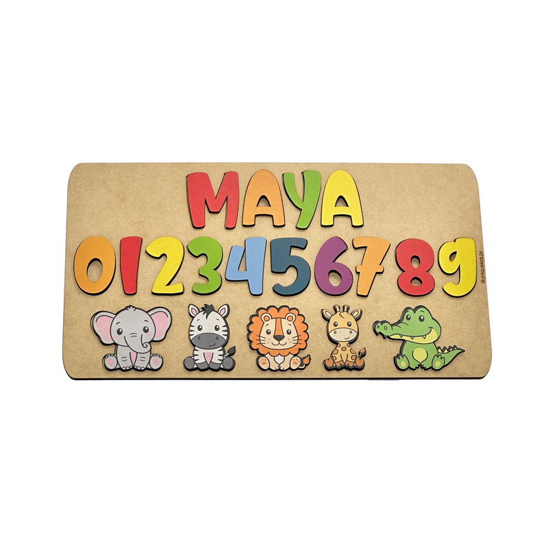Combo Tarefas diárias + Nome com números e animais