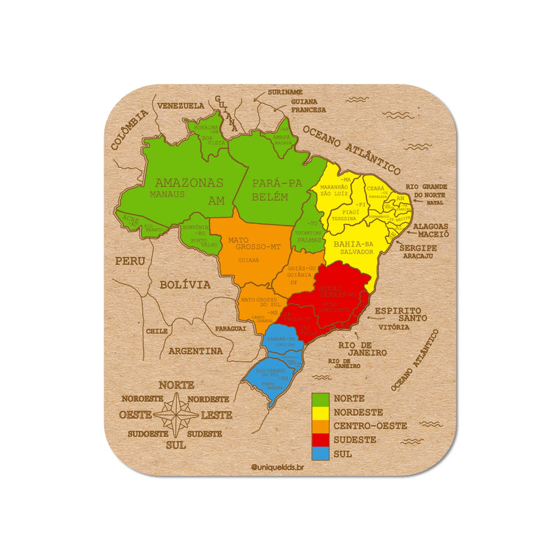 Combo Mapas: Mapa Múndi + Mapa do Brasil