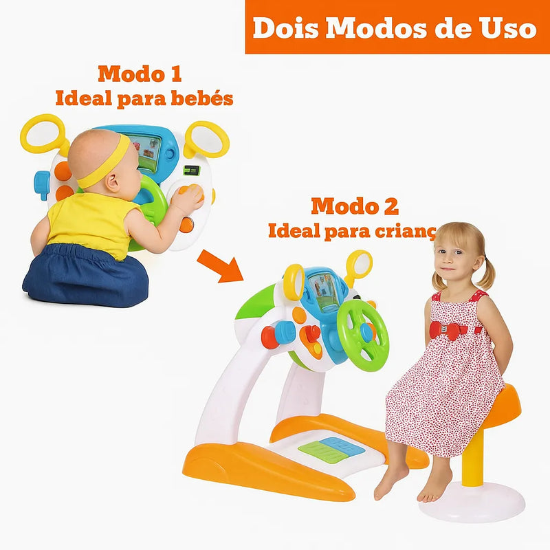 Meu Primeiro Volante™ – Brinquedo Educativo Infantil com Sons, Luzes e Experiência de Direção Realista