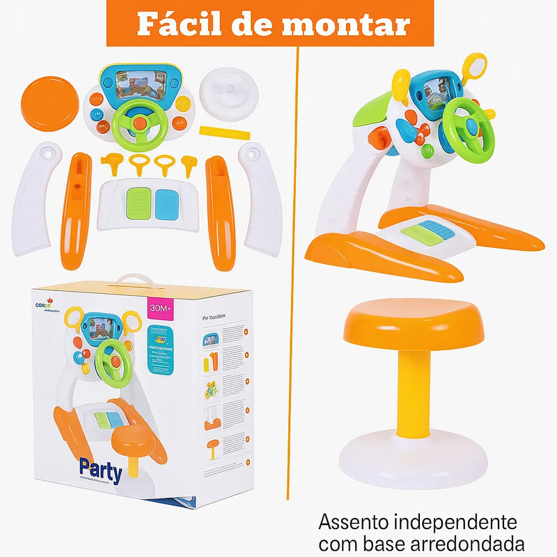 Meu Primeiro Volante™ – Brinquedo Educativo Infantil com Sons, Luzes e Experiência de Direção Realista