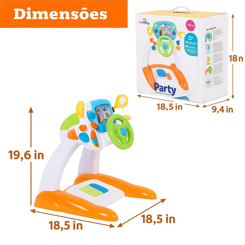Meu Primeiro Volante™ – Brinquedo Educativo Infantil com Sons, Luzes e Experiência de Direção Realista