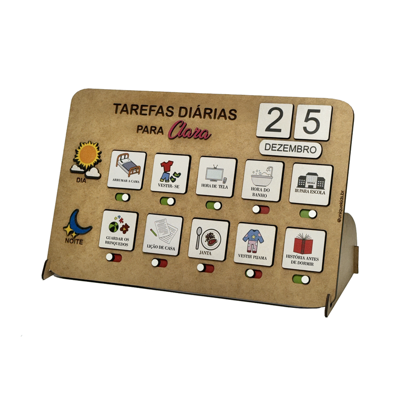 Combo Tarefas diárias + Nome + Alfabeto + Números