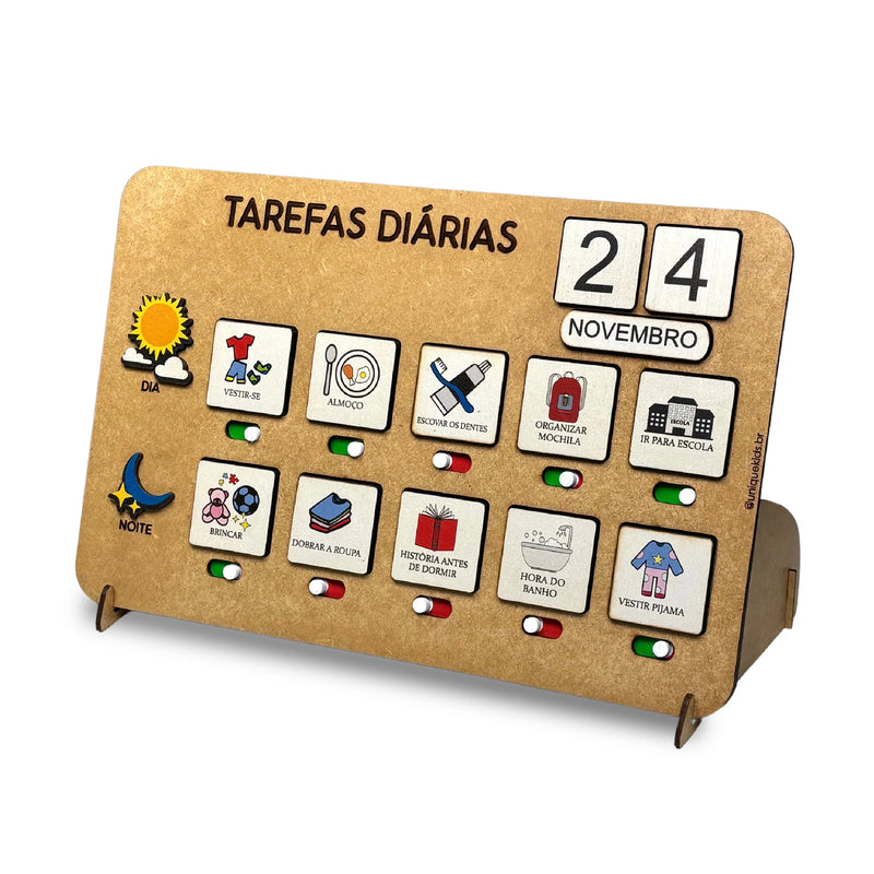Combo Tarefas diárias + Nome Composto com números e animais (FORMA)
